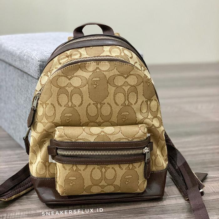 Bape Coach Monogram Brown Small Backpack
