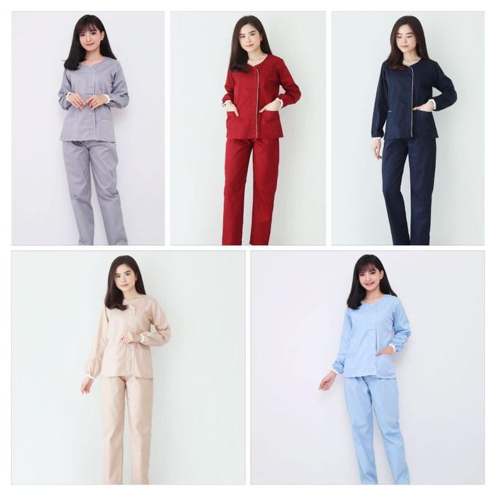 Baju Suster Lengan Panjang Jumbo Bigsize / Seragam Suster Jumbo Bigsiz