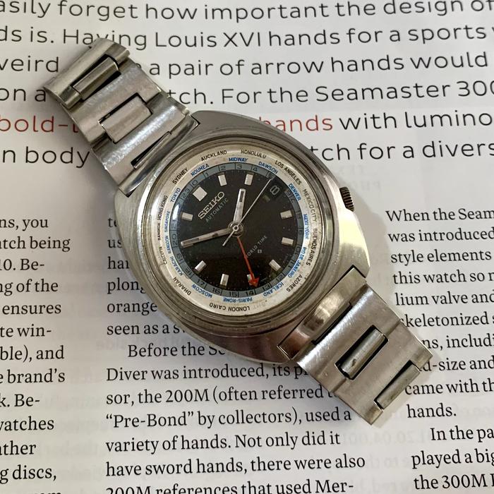 Seiko World Time 6117 6010 no 6138 6139 6217 ufo pogue panda bullhead
