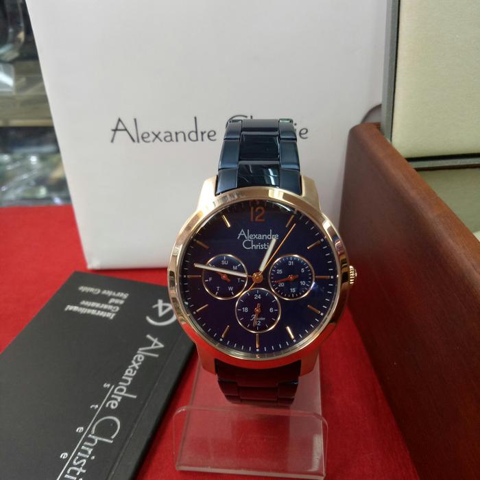 jam tangan analog wanita alexandre christie ac 2875 BF stainless steel