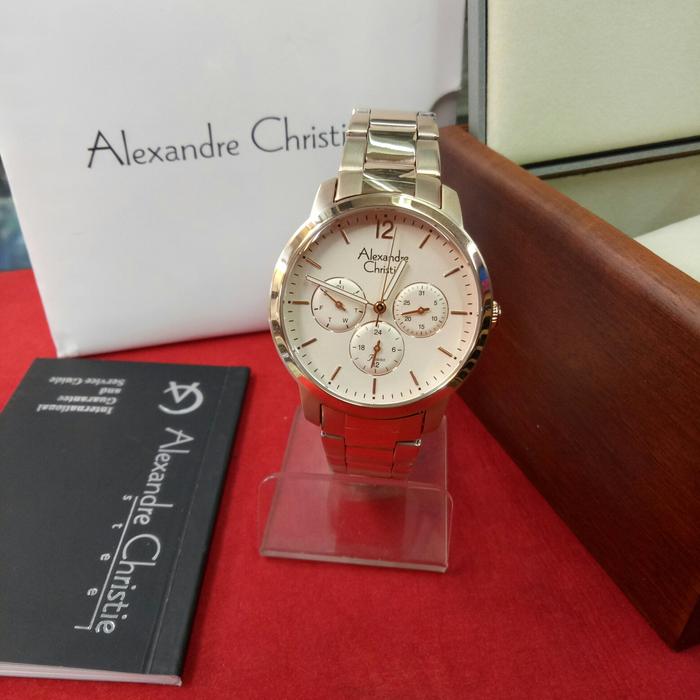 jam tangan analog wanita alexandre christie ac 2875 BF Stainless