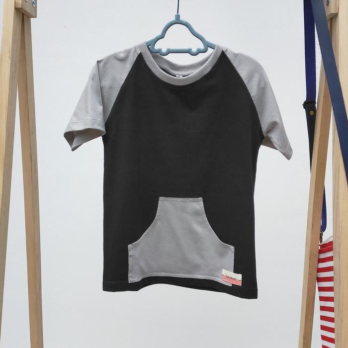 kaos anak combed 30s raglan saku