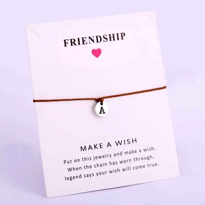 Gelang Simple Inisial Huruf Laser Perak 925 Sterling Silver