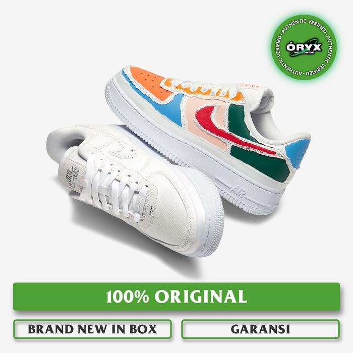Nike Air Force 1 Lx White Tear Away Red Swoosh