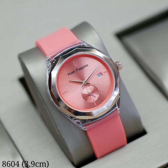 Hush Puppies HP8604 Rubber Jam Tangan Wanita Karet Pink