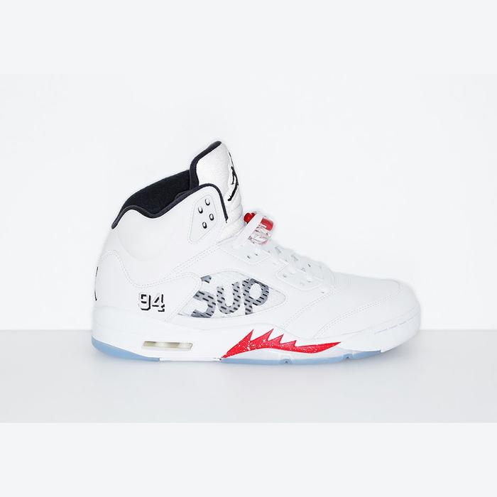 Supreme x Air Jordan 5 Retro "White"