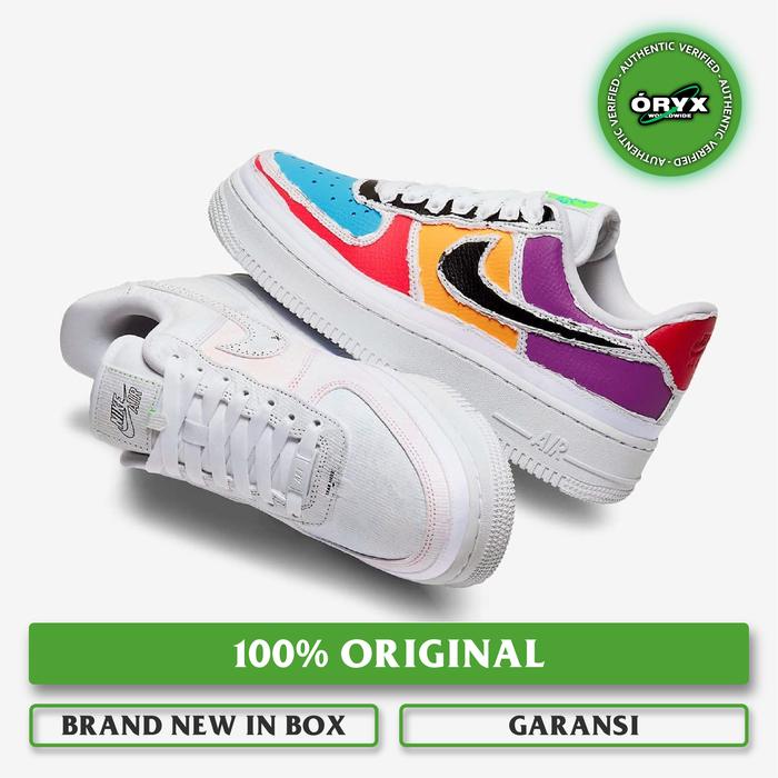 Nike Air Force 1 Lx White Tear Away Black Swoosh