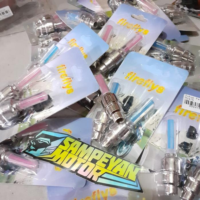 Tutup Pentil Ban Variasi Motor Sepeda Nyala LED