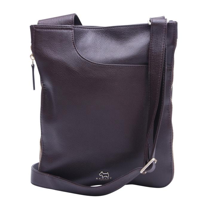 Radley London pockets leather crossbody dark brown - brand new & authe