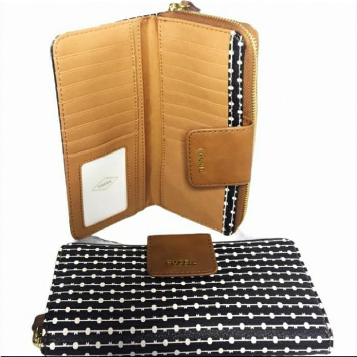 DOMPET WANITA FOSSIL ORI - FOSSIL MADISON BLACK MULTI