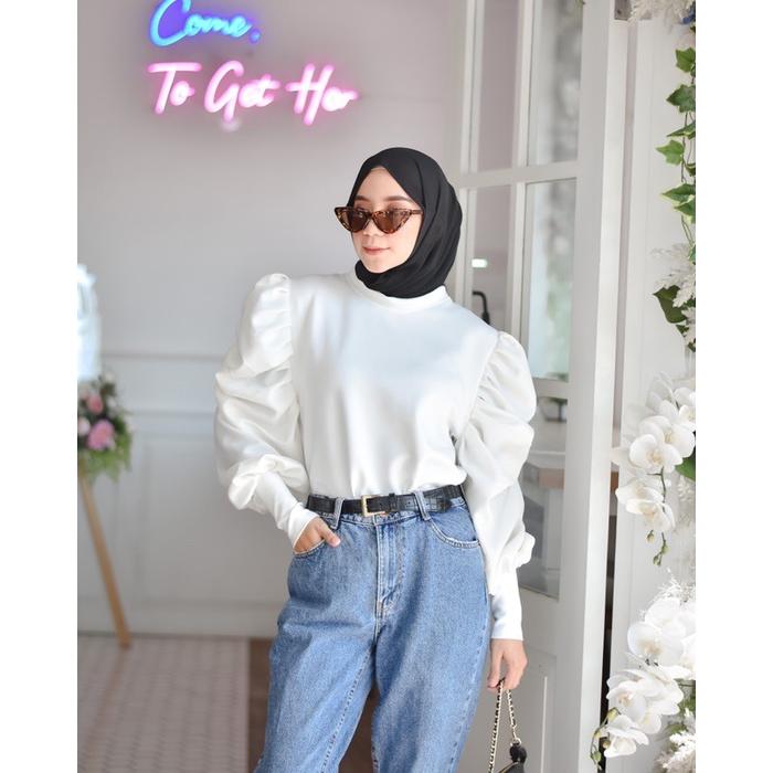 ONNIEFASHION Melva Blouse Atasan wanita Blouse wanita Fashion Muslim