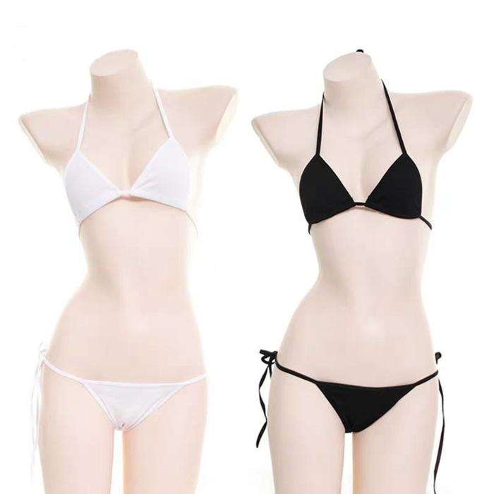 Lingerie Wanita Sexy Bra Set G String Tali Set Pakaian dalam Cosplay a