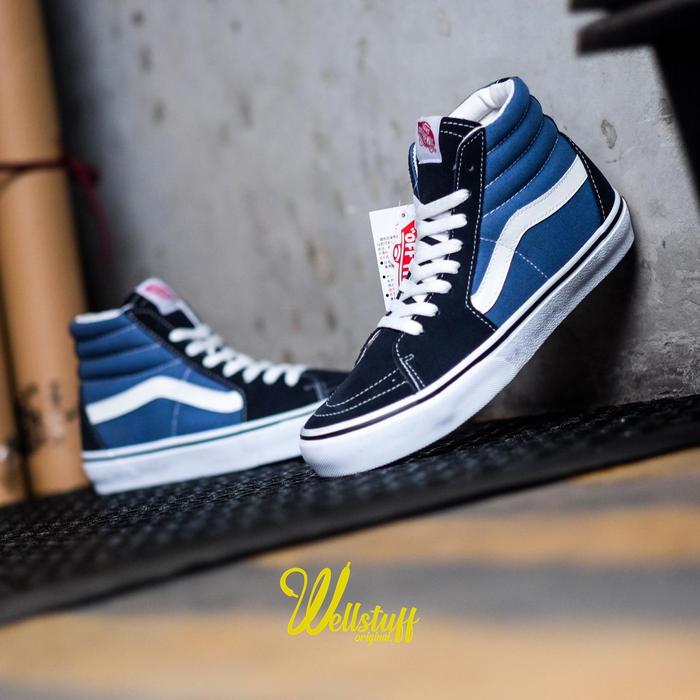 JUAL VANS ORIGINAL VANS SK8 HI ORIGINAL "NAVY WHITE" BNIB JAPAN MARKET