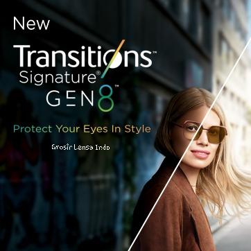 Lensa Essilor Transitions SV Airwear 1.59 Aspheris GEN 8 SAPPHIRE