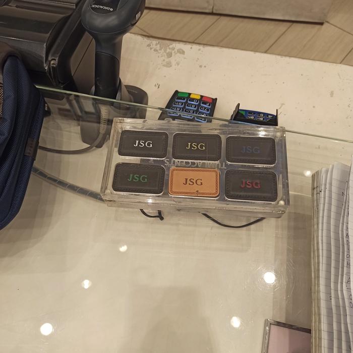 Emboss Grafir Tas Tumi Patch Monogram