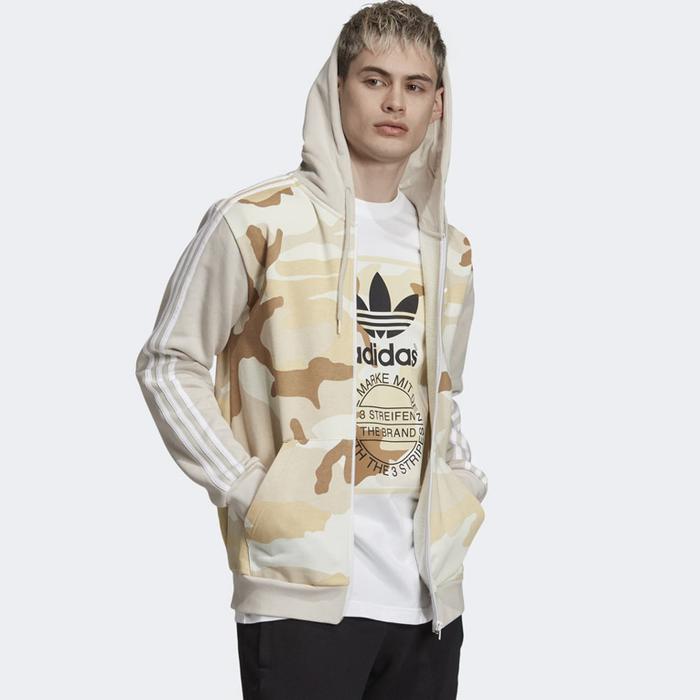 Jaket Adidas Trefoil CAMOUFLAGE Zip Hoodie Bliss Beige ED7072 ORIGINAL