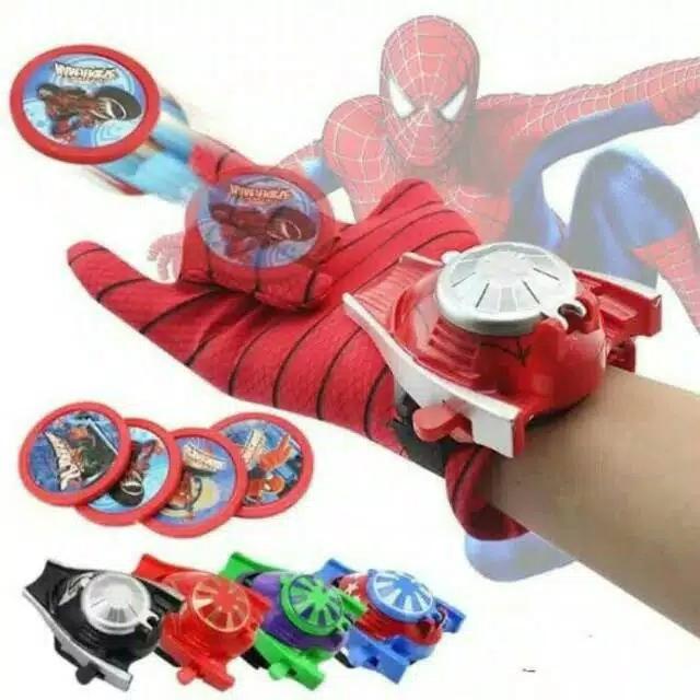 Mainan Sarung Tangan Spiderman Avengers tembak