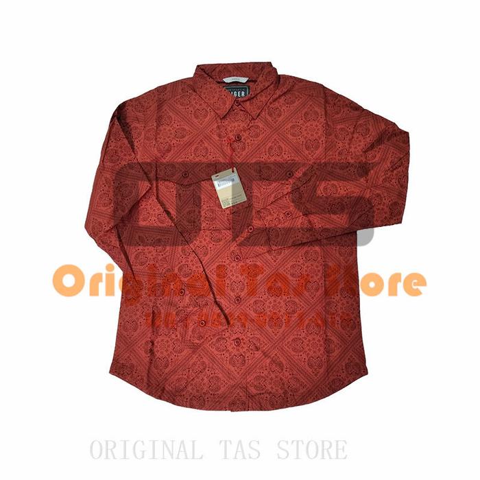 Kemeja Pria Lengan Panjang Eiger H401 Peasley Corak Batik - Terracotta