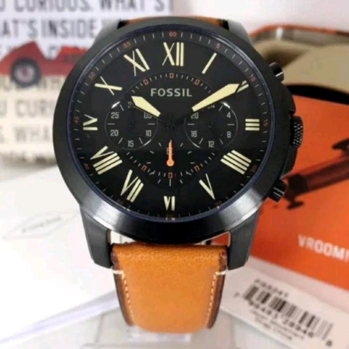 Jam Tangan Pria Fossil Grant FS 5241 & FS5241 Original 4.5cm Fullset