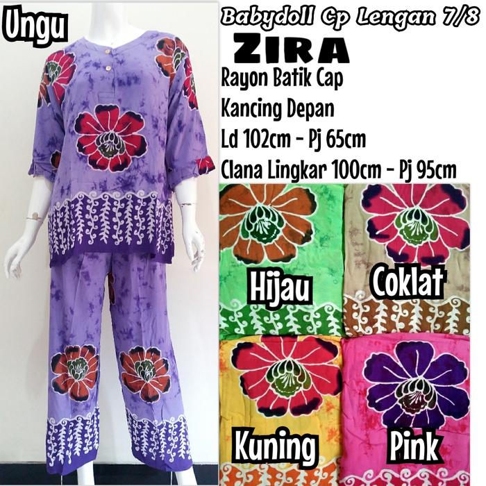 Setelan Babydoll Batik Celana Panjang Cp