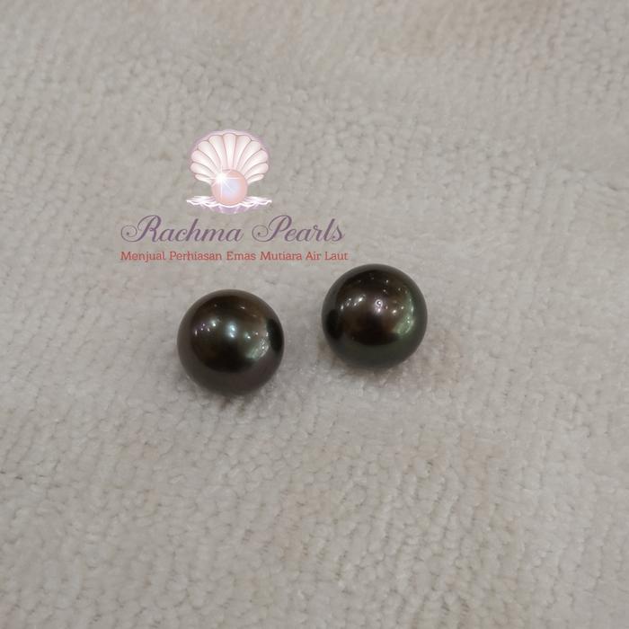Butiran mutiara air laut warna hitam grade a asli original lombok