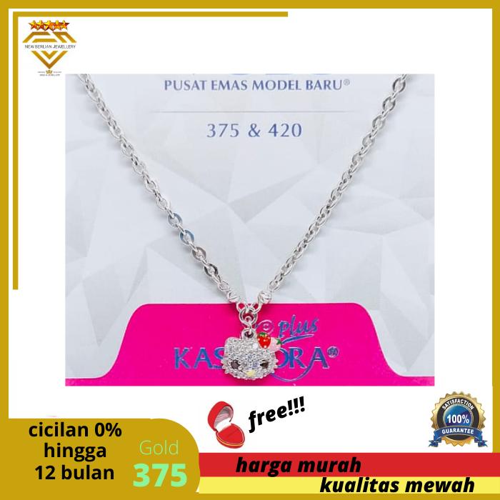 kalung baby emas putih asli 9K-375-gandulan karakter boneka 03