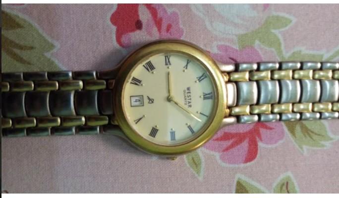 Jam WESTAR 665 GGP Quartz Original ETA Swiss Made Mulus Lapis Emas 18K