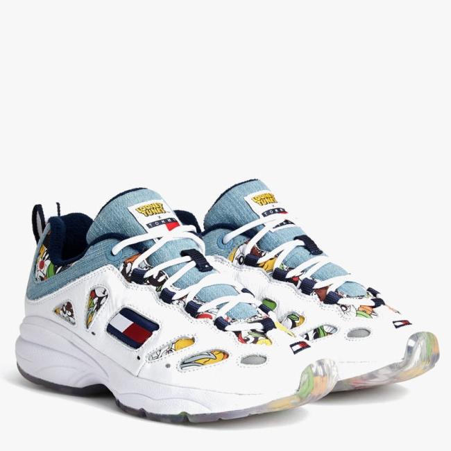 SEPATU SNEAKER WANITA TOMMY LOONEY TUNES HILFIGER WHITE ORIGINAL