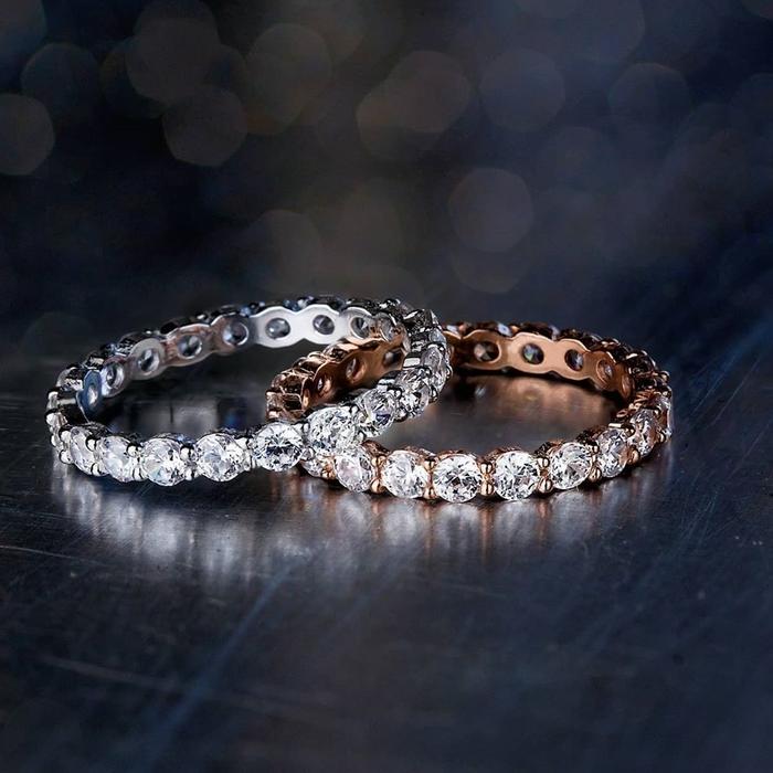 CINCIN EMAS LISTRING FULL MATA MODEL BERLIAN DIAMOND LOOK STACK