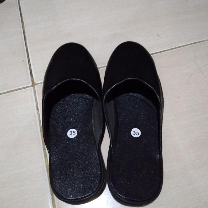 Sandal Slop Adat Jawa Hitam / Sandal Slop Hitam Pria Size Besar 46-48
