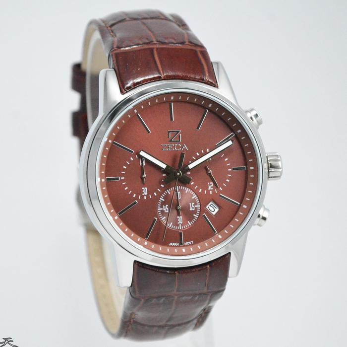 ZECA 225M.LBR.C.S7 - Jam Tangan Pria Kulit Original - Brown