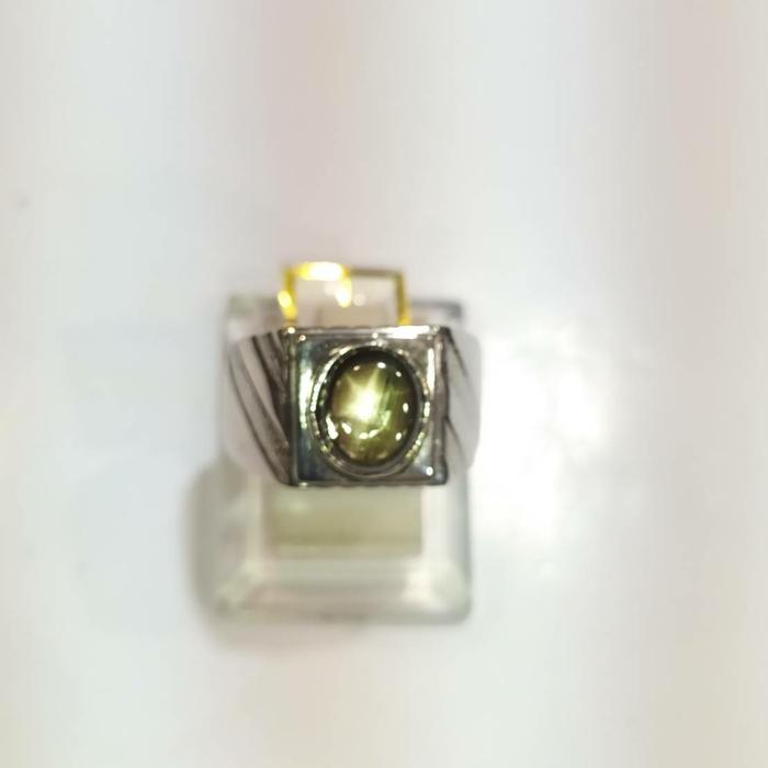 Cincin Pria Batu Nilam Black Star Emas Putih 750