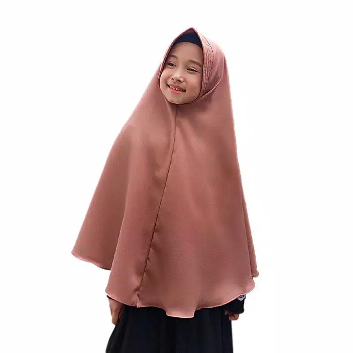 Jilbab bergo syari anak warna Milo