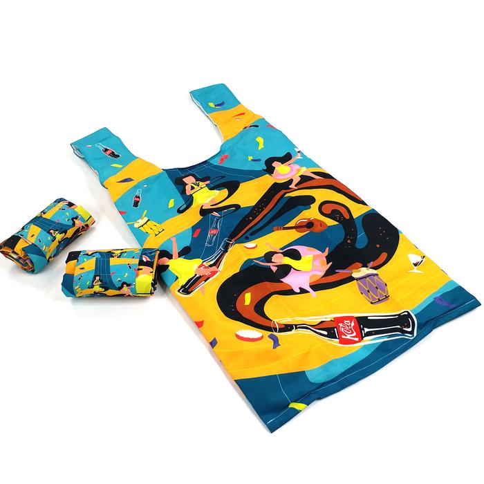 Tas Belanja Lipat Ramah Lingkungan Foldable Shopping Bag Casart Carina Safitri Kolaborasi Shrelo Bre
