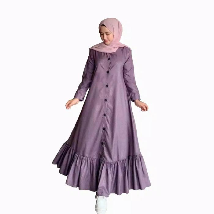 Peoni dress baju gamis pakaian wanita fashion muslim
