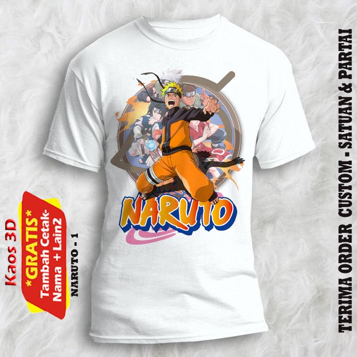KAOS 3D ANAK GAMBAR NARUTO CHIBI / BAJU ANA GAMBAR NARUTO - TSHIRT 3D