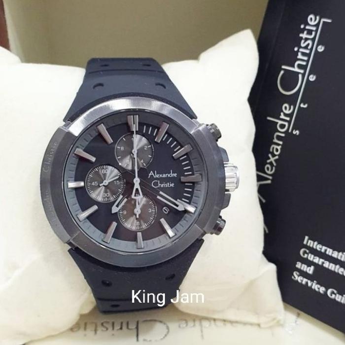 Jam Tangan Pria Alexandre Christie AC 6566 Original Black
