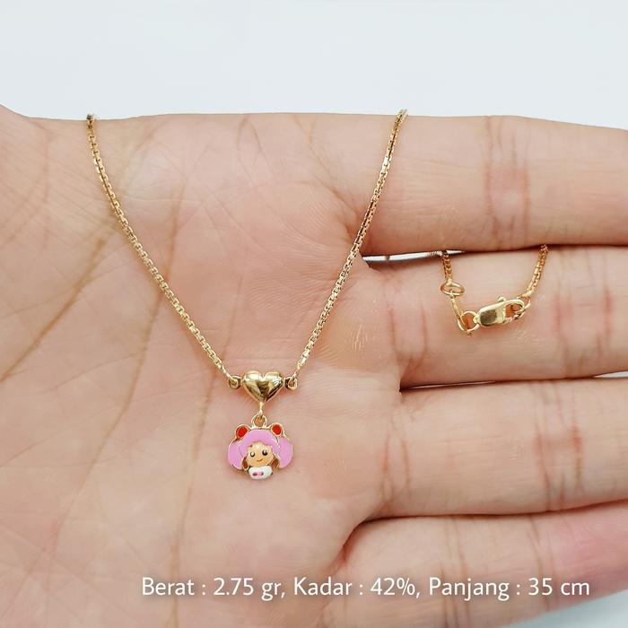 42% / 2.75 GR - KALUNG ANAK KARAKTER PINK 35 CM - U