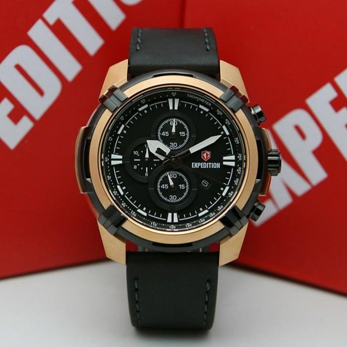 JAM TANGAN PRIA EXPEDITION E 6786 E6786 BLACK ROSEGOLD ORIGINAL