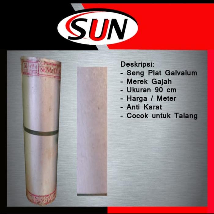 Seng Plat Galvalum Anti Karat 60Cm Talang Atap Gerobak Warung