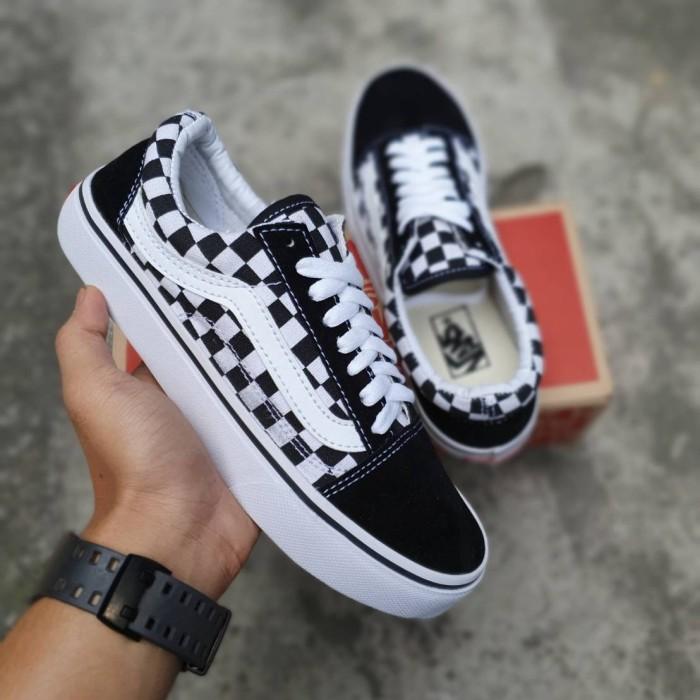 SEPATU PRIA UKURAN JUMBO VANS CHECKERBOARD BIG SIZE 45 46