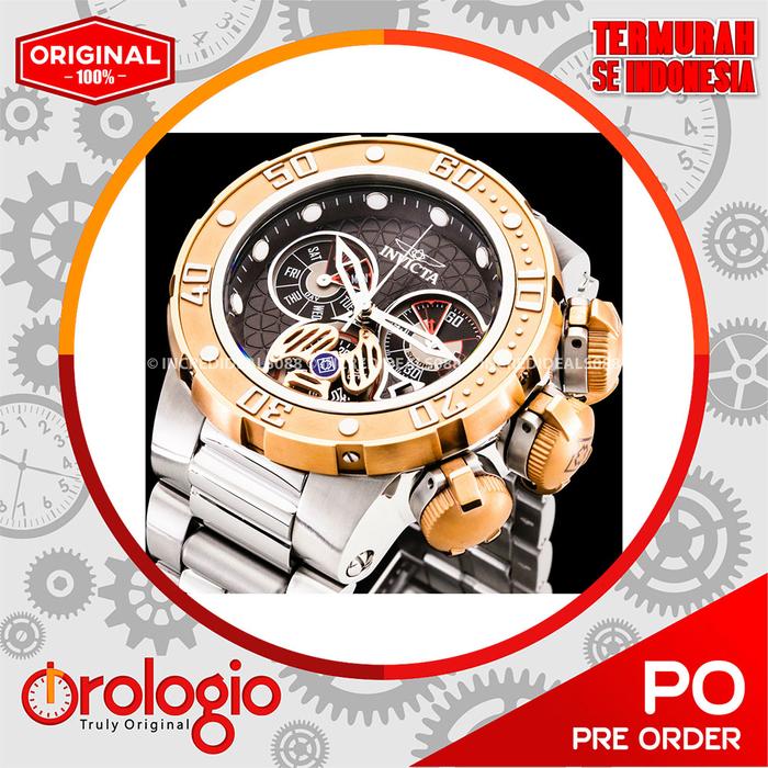 Invicta Men Subaqua Sea Dragon Swiss Chronograph Rose Gold Bezel Silve