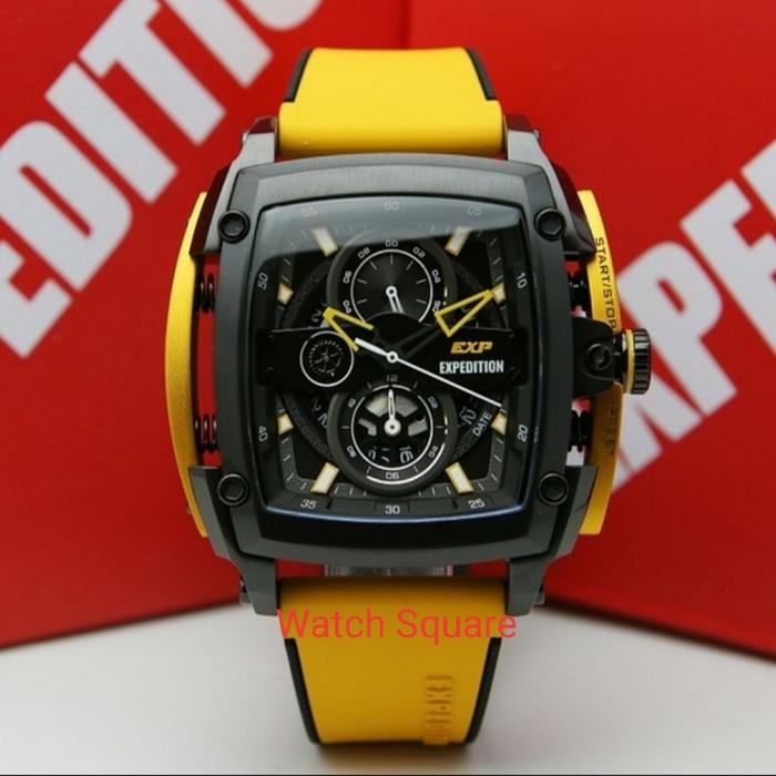 Jam Tangan Pria Expedition Original Chronograph EXP3008 Yellow