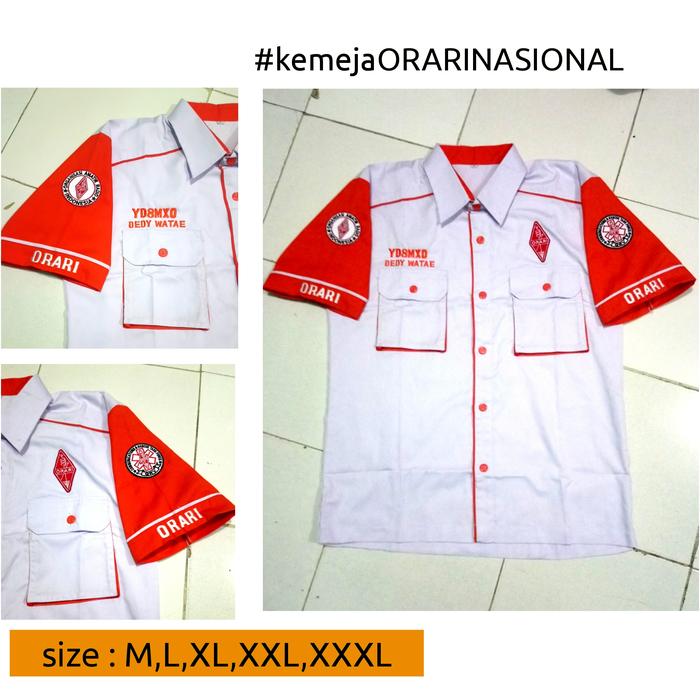 KEMEJA ORARI NASIONAL FREE BORDIR NAMA DAN CALLSIGN