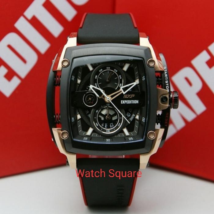 Jam Tangan Pria Expedition Original Chronograph EXP3008 Rosegold Black