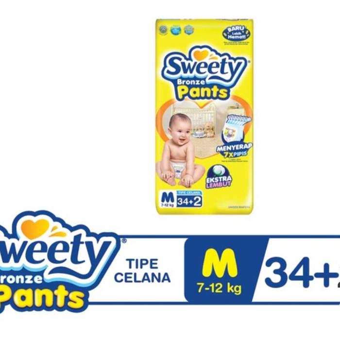 sweety pants M 34 + 4 popok celana M34+4
