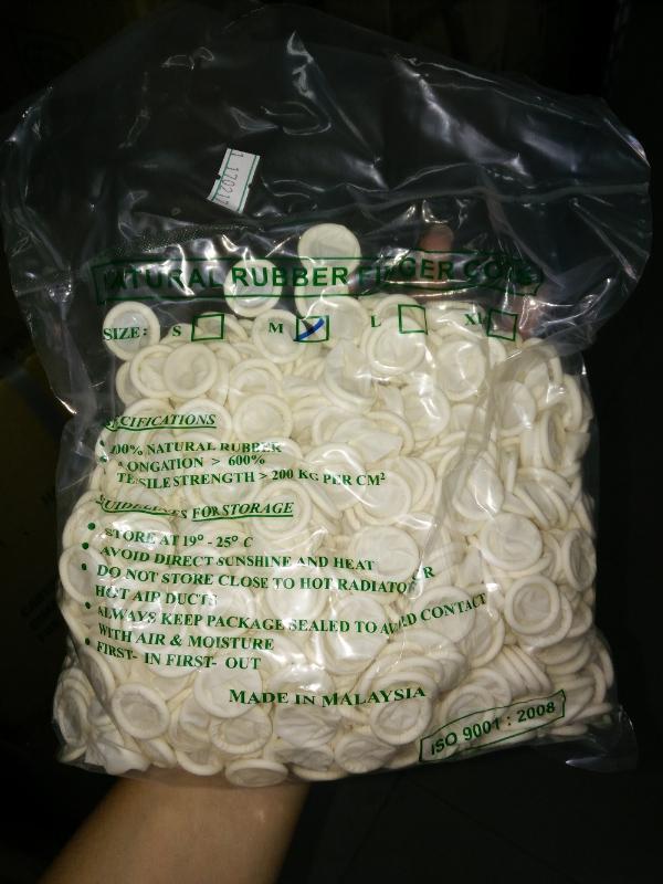 Finger cot / finger coat putih Made in Malaysia
