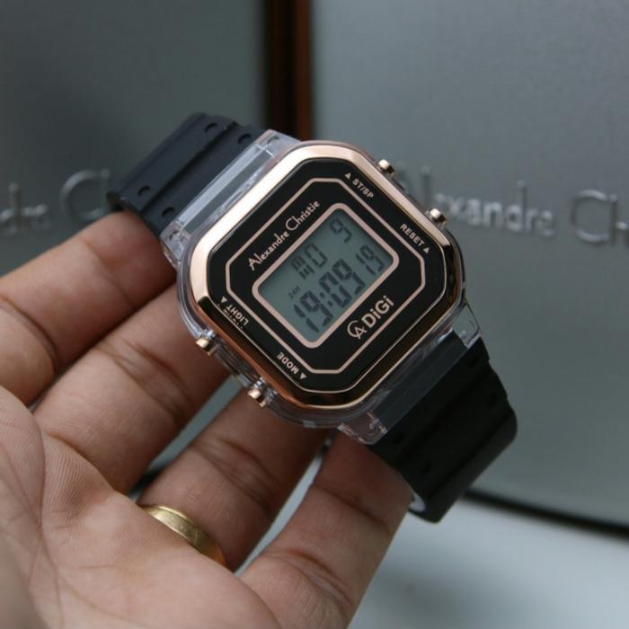 ALEXANDRE CHRISTIE AC 9331 CLEAR ROSEGOLD BLACK AC9331 WANITA ORIGINAL