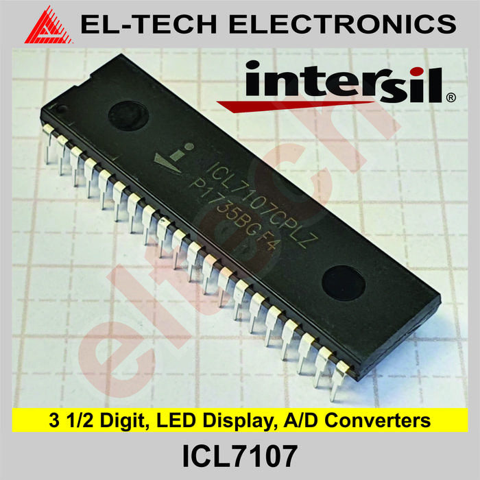 ICL7107 ICL 7107 3.5 3 1/2 Digit, LED Display, A/D Converters
