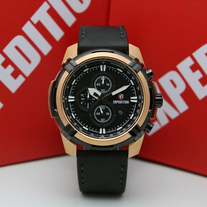 Jam tangan pria Expedition E 6786 E6786 black rosegold